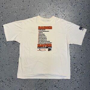 Vintage Y2K Fruit Of The Loom Broncos Raider Hater Schedule Graphic Shirt XXL
